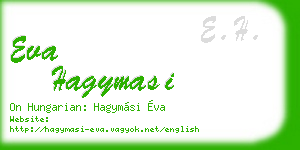 eva hagymasi business card